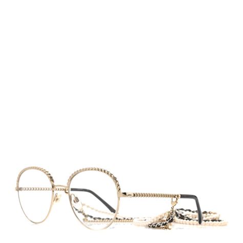 chanel 2184|CHANEL Metal Round Removable Pearl Chain Eyeglasses 2184 .